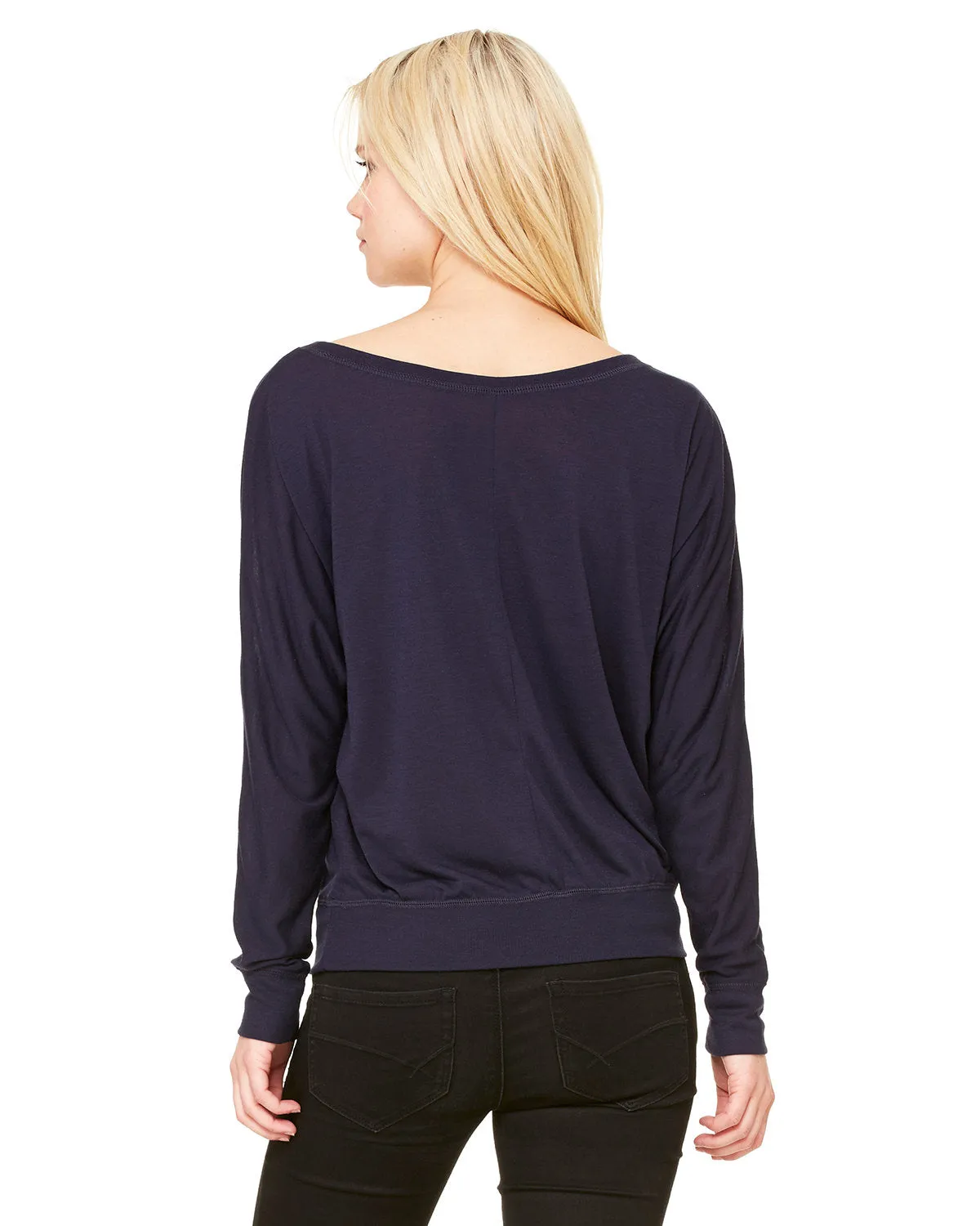 Bella   Canvas Ladies' Flowy Long-Sleeve Off Shoulder T-Shirt