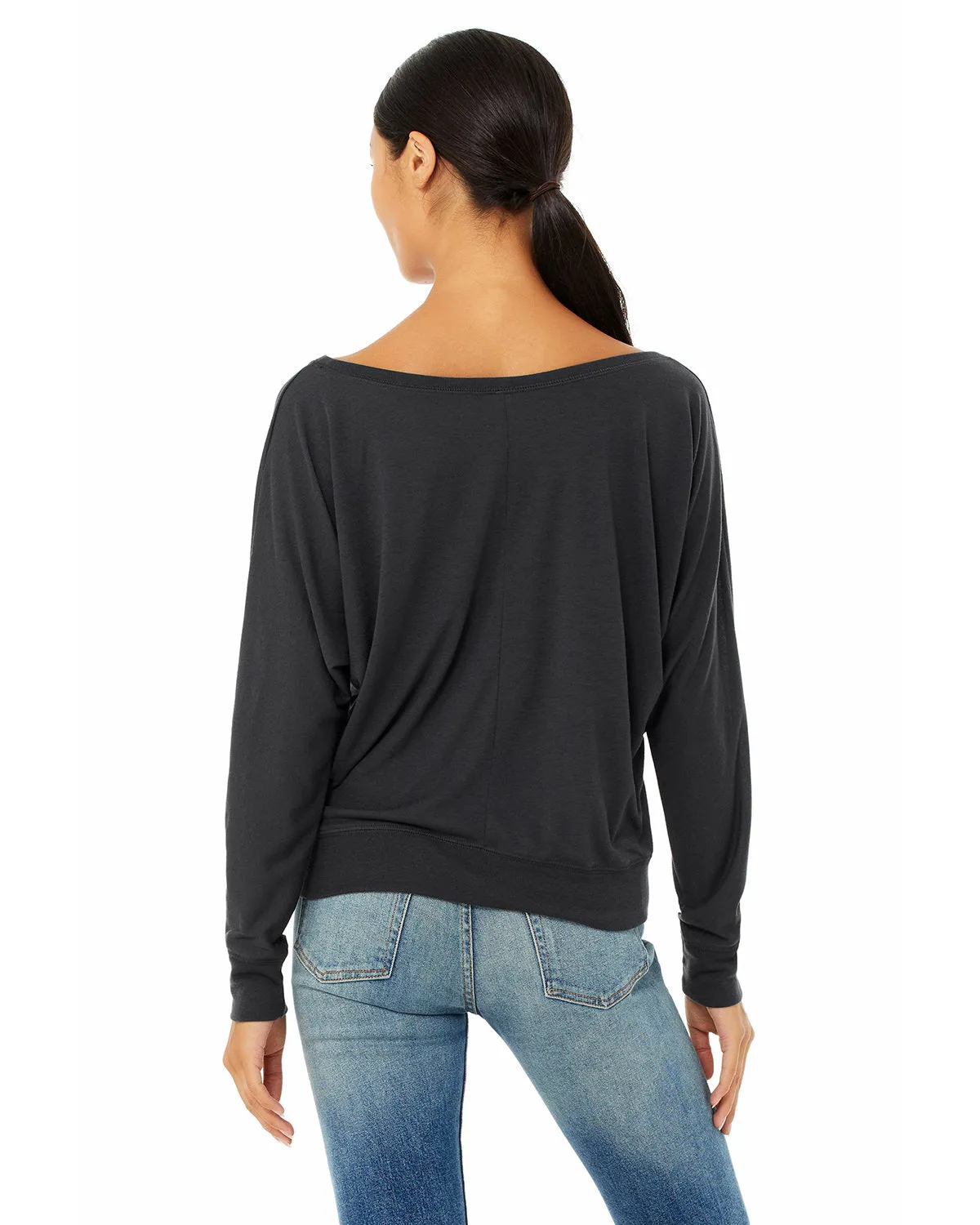 Bella   Canvas Ladies' Flowy Long-Sleeve Off Shoulder T-Shirt