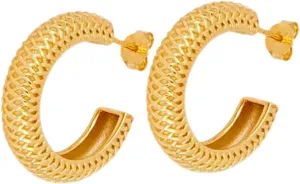 Big Hoop Earrings Women's Drop Earrings Gold Filled Hoops for Women Minimalist Design