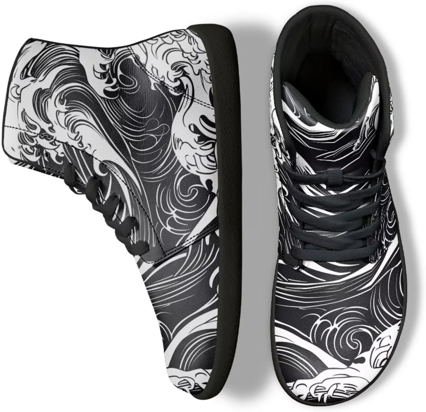 Binienty Mens Barefoot Shoes High Top Womens Minimalist Trail Running Barefoot Shoes Wide Toe Box