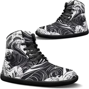 Binienty Mens Barefoot Shoes High Top Womens Minimalist Trail Running Barefoot Shoes Wide Toe Box