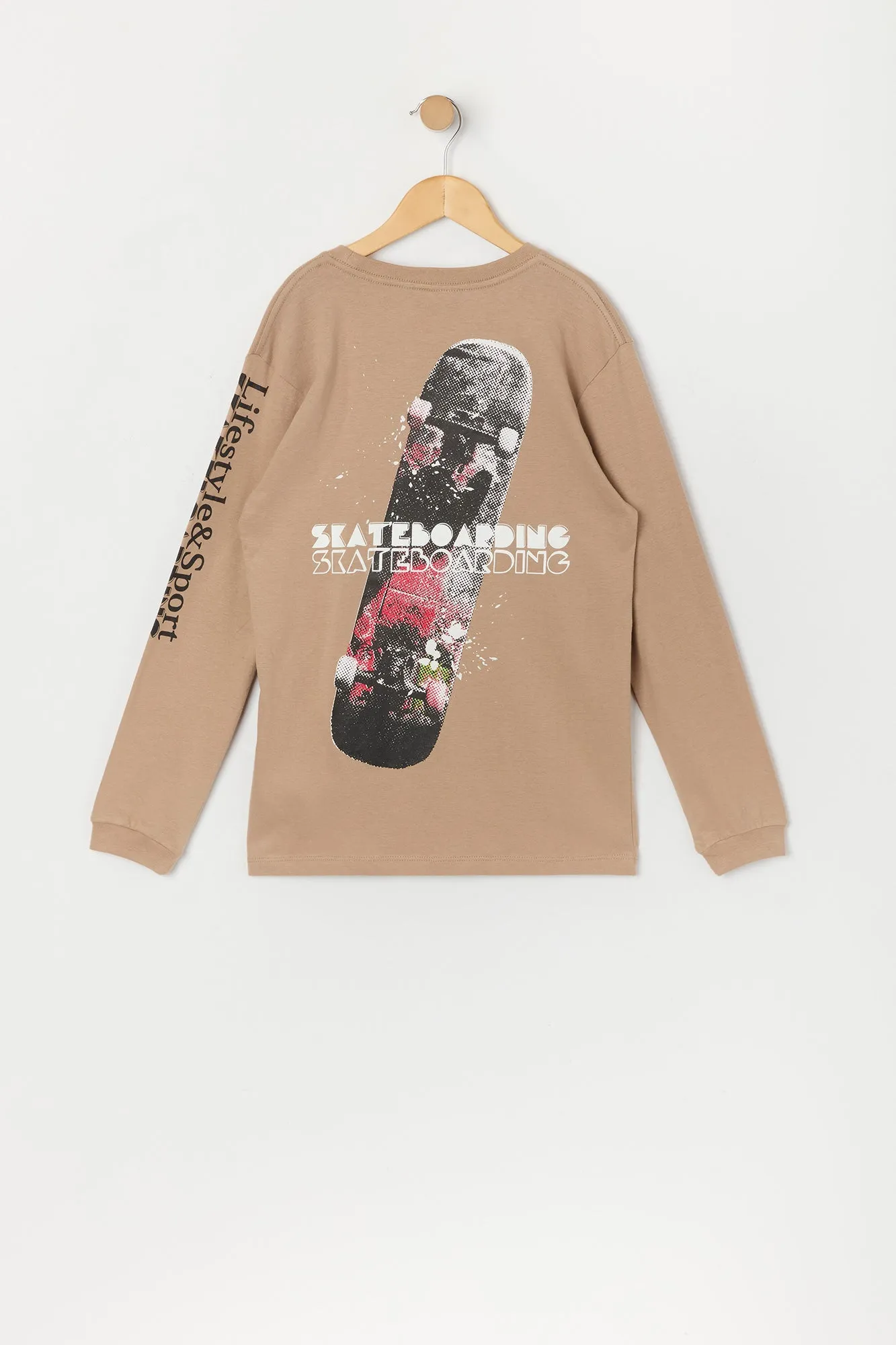 Boys Skateboard Graphic Long Sleeve Top