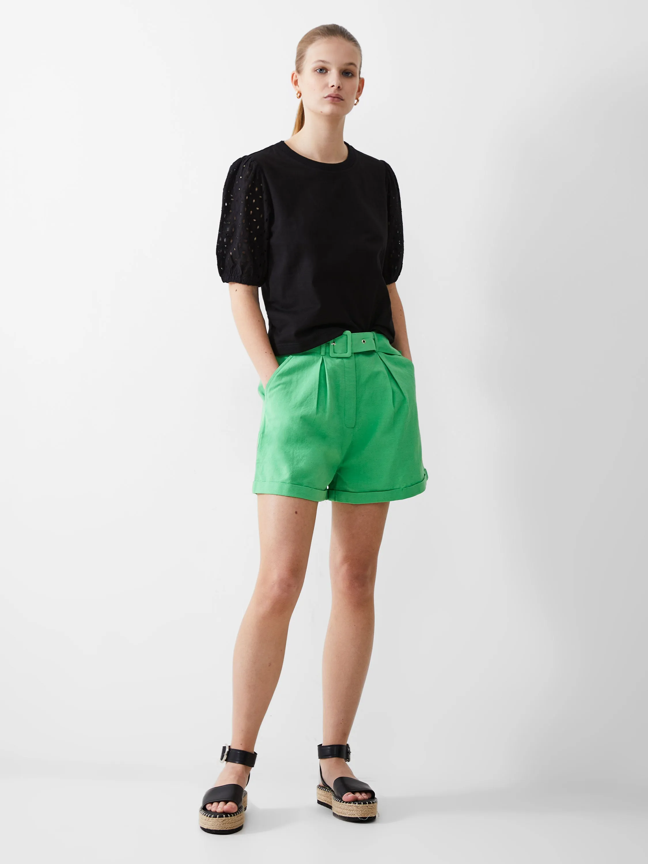 Broderie Sleeve Top
