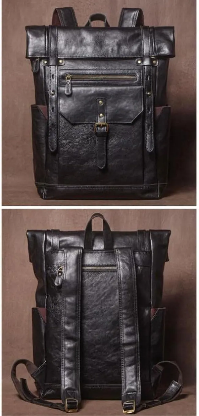Business Backpacks Mens Genuine Leather Briefcases Laptop Bags Casual Daypack Travel Bags Computers Bags