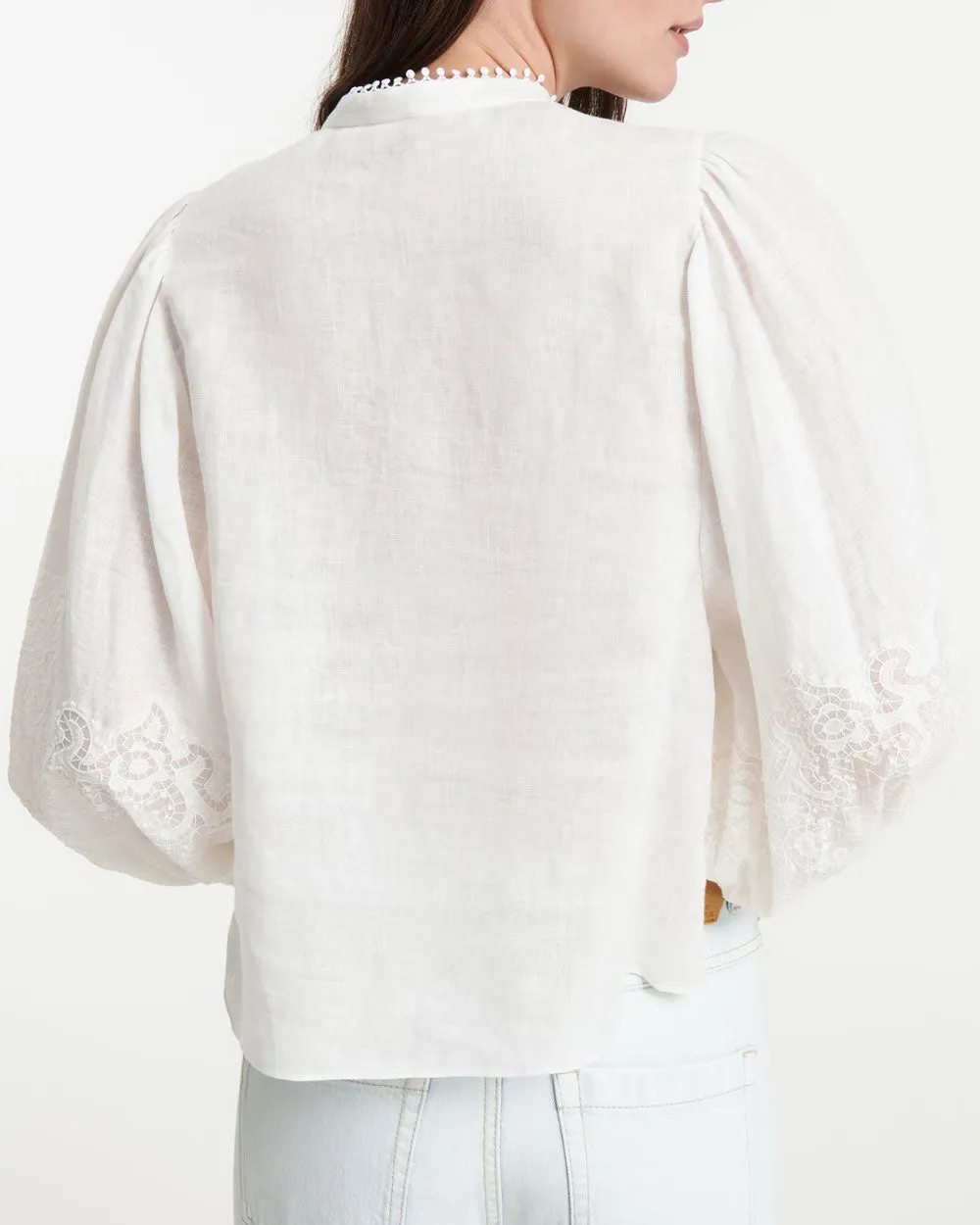 Camellia White Delicate Transparencies Blouse