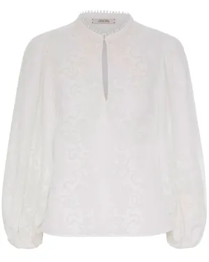Camellia White Delicate Transparencies Blouse