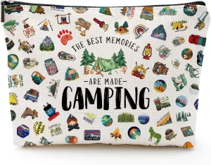 Camping Makeup Bag for Women, RV Owners, Sister, Bestie, Friend, BBF - Beige