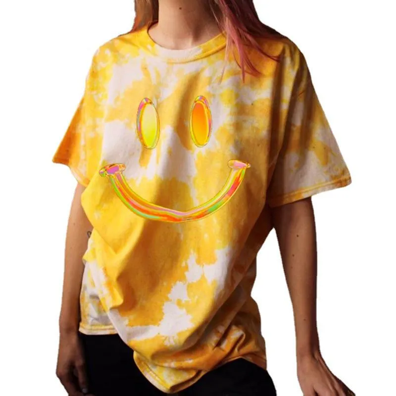 Casual round neck short sleeve printed basic pullover women's T-shirt