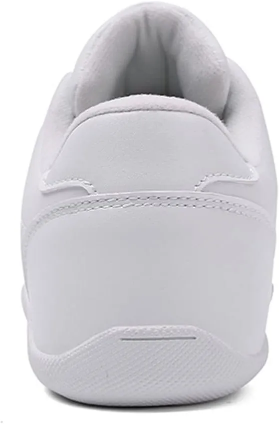 CERYTHRINA Women White Cheerleading Dance Shoes Girls Cheer Shoes Lace-Up Athlete Training Cheerleading Sneakers Lightweight Competition Sneakers