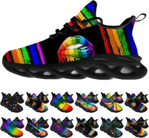 Ciadoon American Flag Shoes for Men Women Road Running Sport Walking Tennis Sneakers 4th of July Shoes Gifts for Him Her