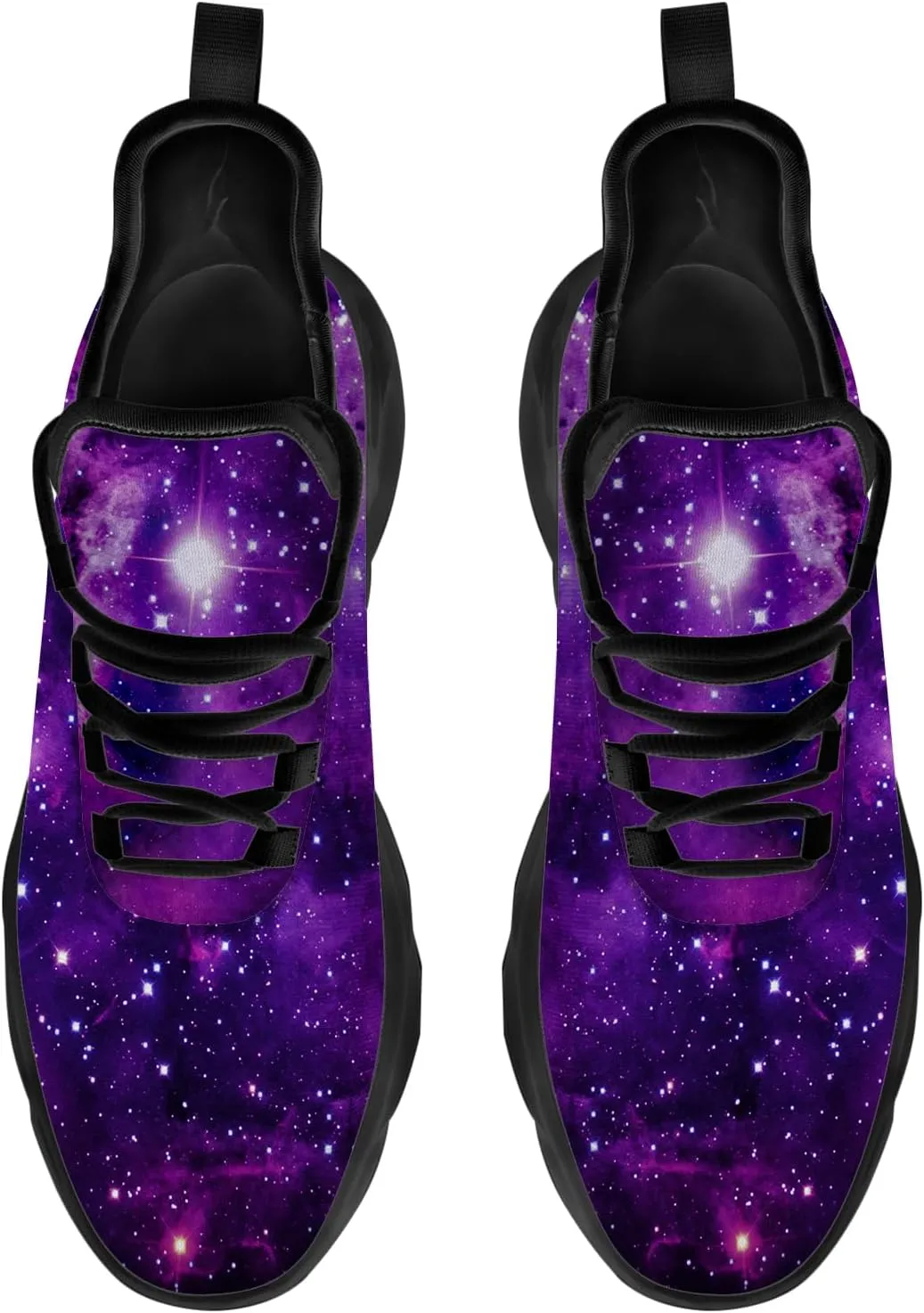 Ciadoon Galaxy Shoes for Men Women Road Running Shoes Non-Slip Walking Tennis Sneakers Cross Trainer Shoes Gifts