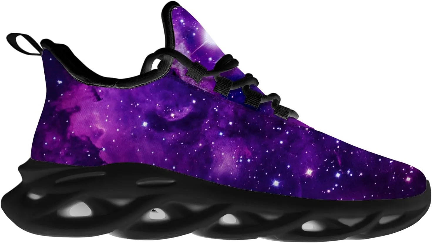 Ciadoon Galaxy Shoes for Men Women Road Running Shoes Non-Slip Walking Tennis Sneakers Cross Trainer Shoes Gifts