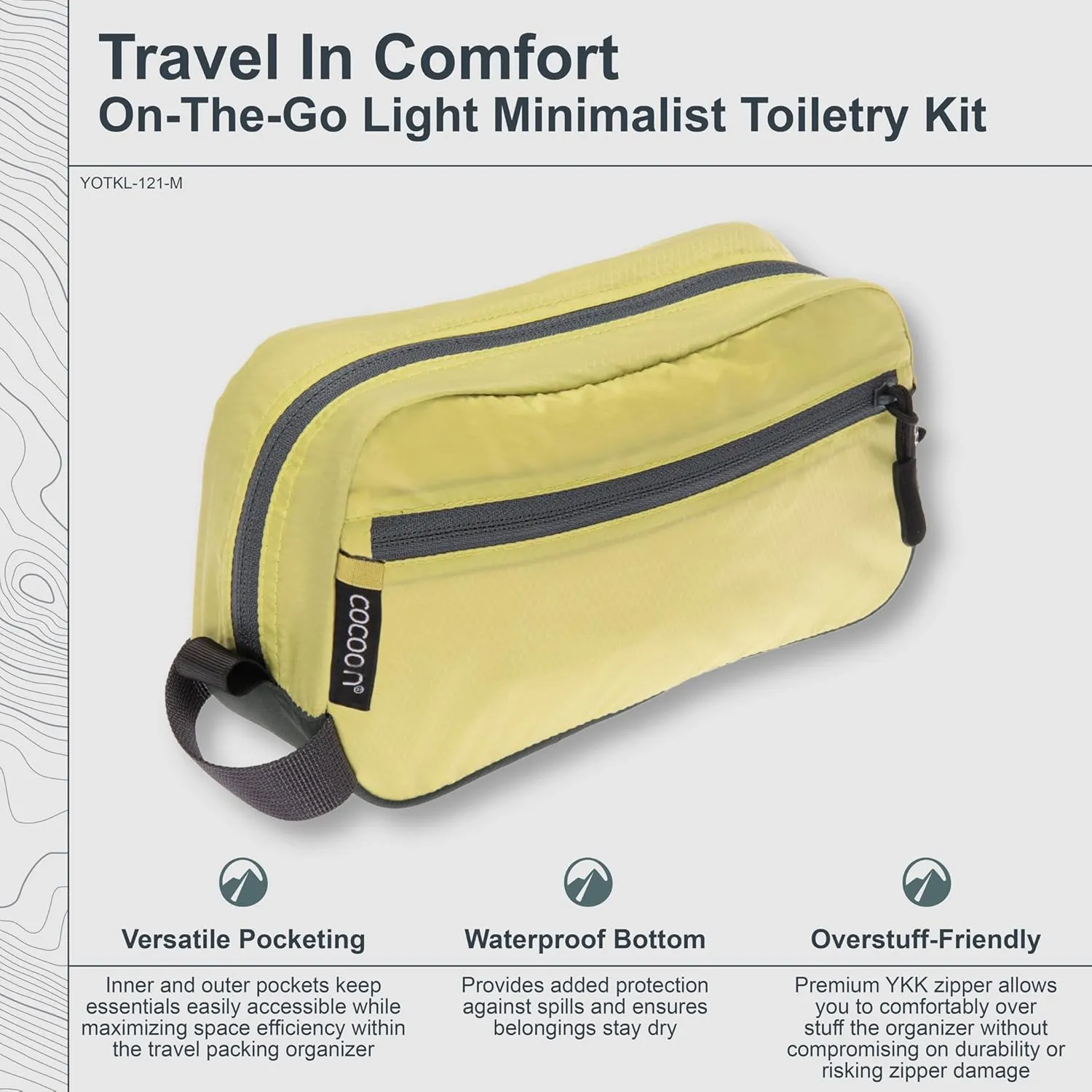 COCOON - Premium - On-The-Go Light Minimalist Toiletry Kit - Wild Lime - Medium