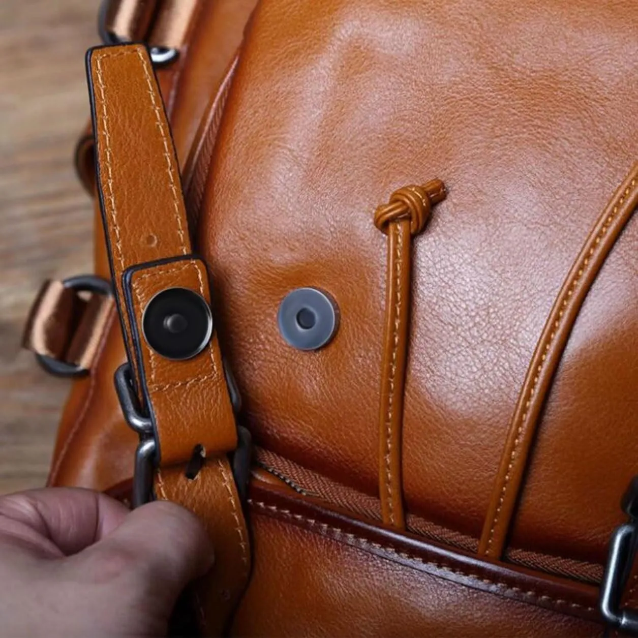 Computers Bags Luggage Travel Bags Backpacks Genuine Leather Laptop Bags Mens Casual Daypack Briefcases(Brown-1)