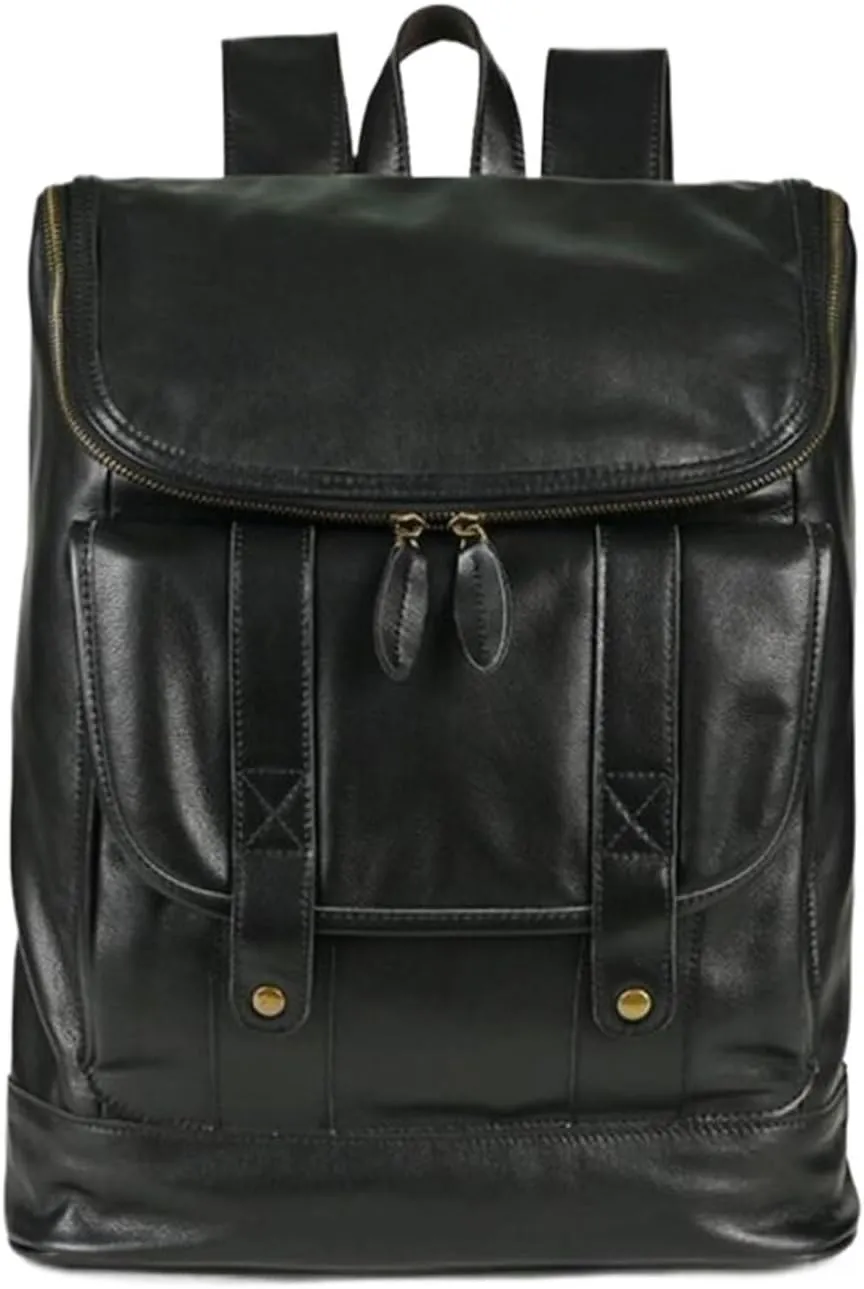 Computers Bags Mens Backpacks Genuine Leather Laptop Bags Casual Daypack Briefcases Luggage Travel Bags 16.5Inch
