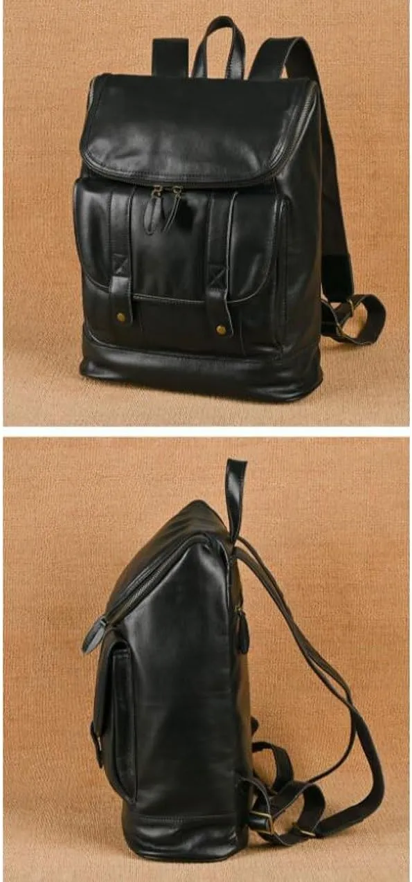 Computers Bags Mens Backpacks Genuine Leather Laptop Bags Casual Daypack Briefcases Luggage Travel Bags 16.5Inch