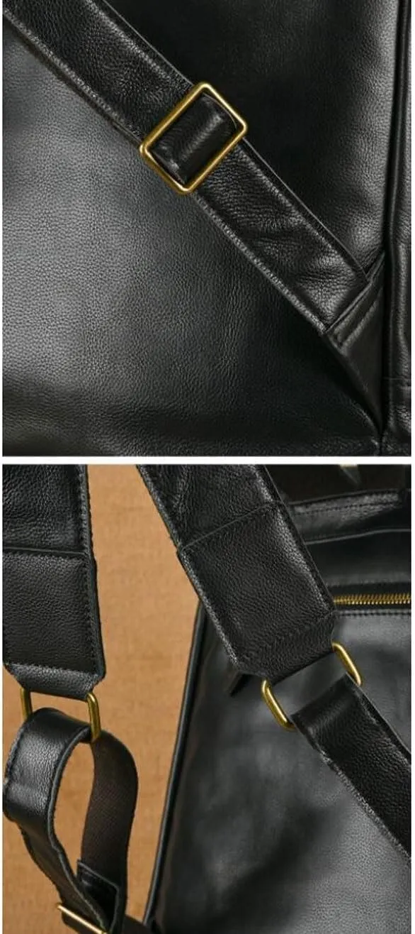 Computers Bags Mens Backpacks Genuine Leather Laptop Bags Casual Daypack Briefcases Luggage Travel Bags 16.5Inch