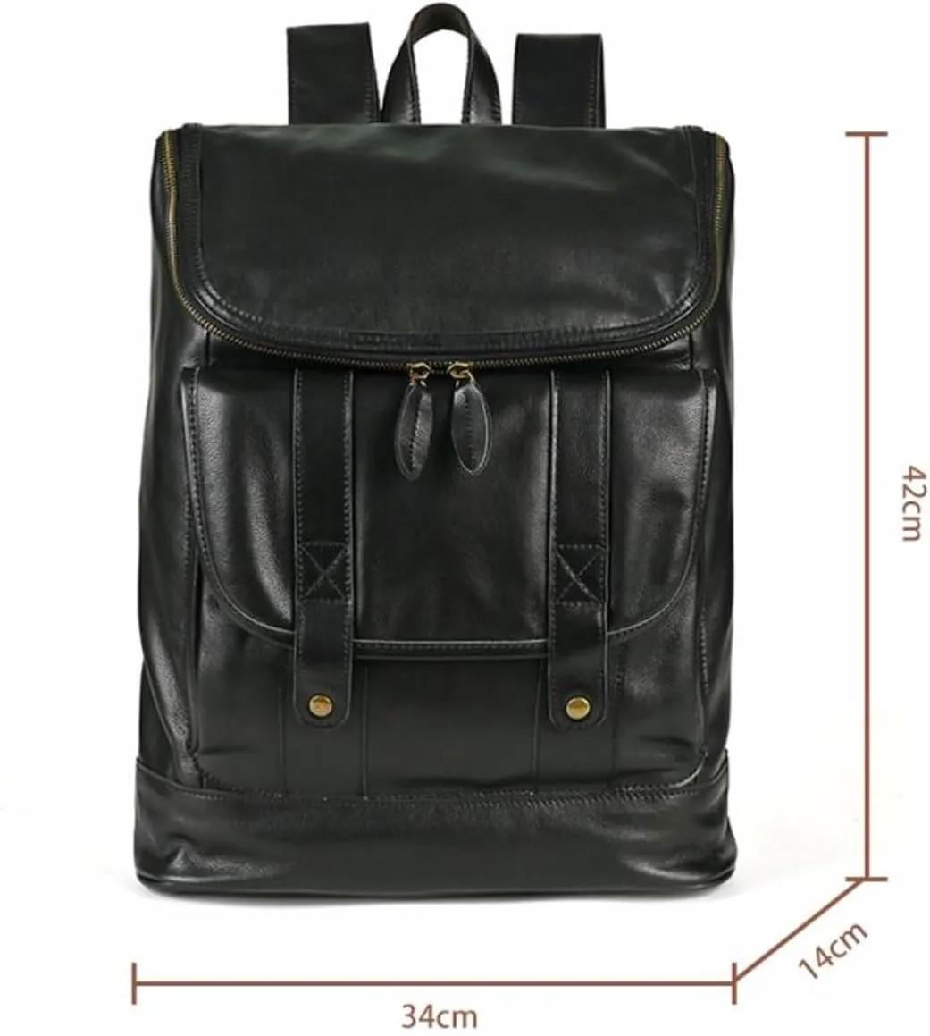 Computers Bags Mens Backpacks Genuine Leather Laptop Bags Casual Daypack Briefcases Luggage Travel Bags 16.5Inch