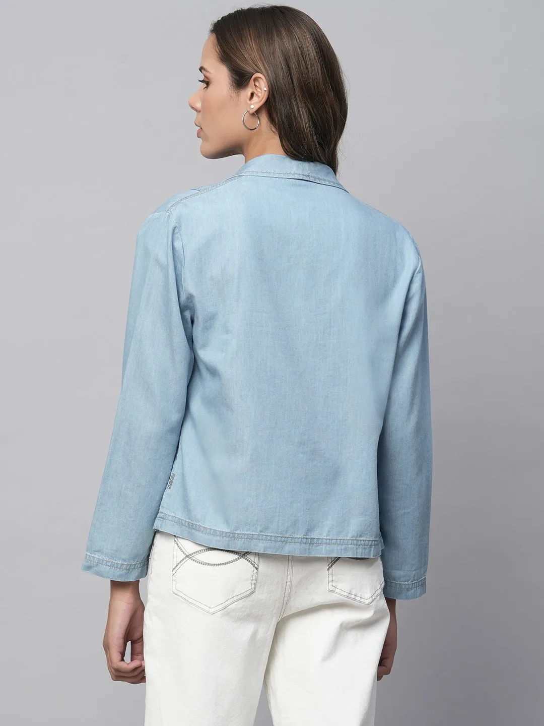 Cotton Tencel Denim Unlined Fluid Jacket