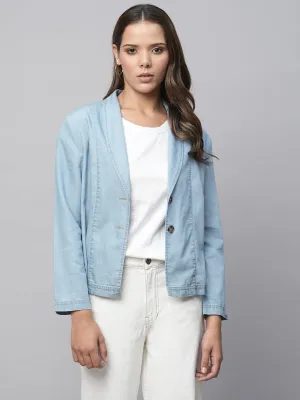 Cotton Tencel Denim Unlined Fluid Jacket
