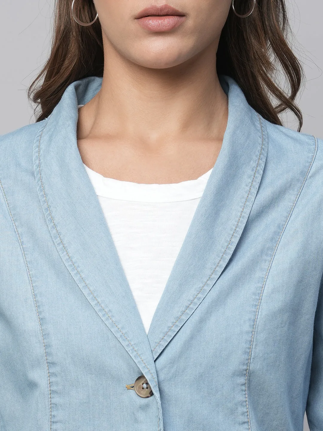 Cotton Tencel Denim Unlined Fluid Jacket