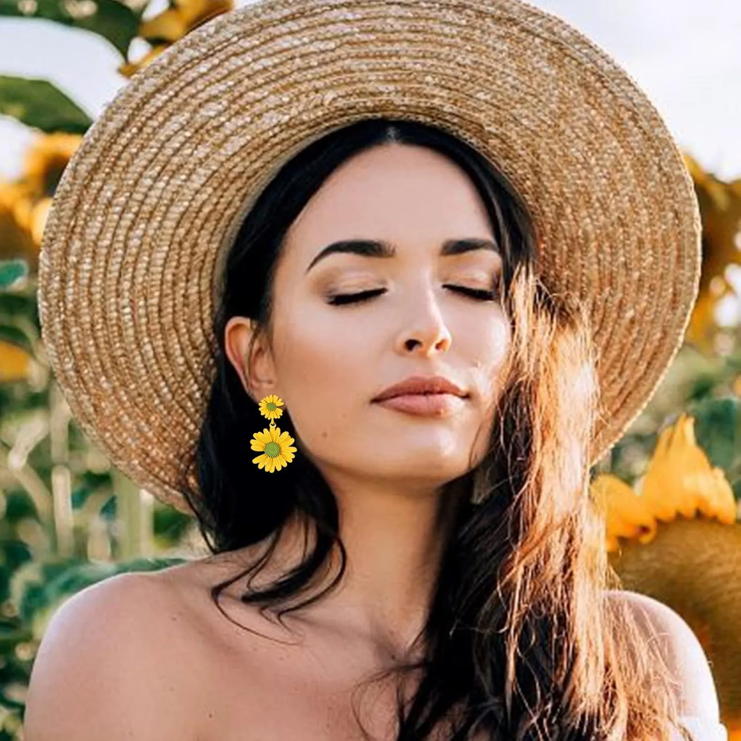 Daisy Earrings Colorful Daisy Flower Dangle Earrings for Women Cute Boho Earrings 70s 80s Earrings Jewelry Gifts for Women Trendy