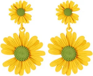 Daisy Earrings Colorful Daisy Flower Dangle Earrings for Women Cute Boho Earrings 70s 80s Earrings Jewelry Gifts for Women Trendy