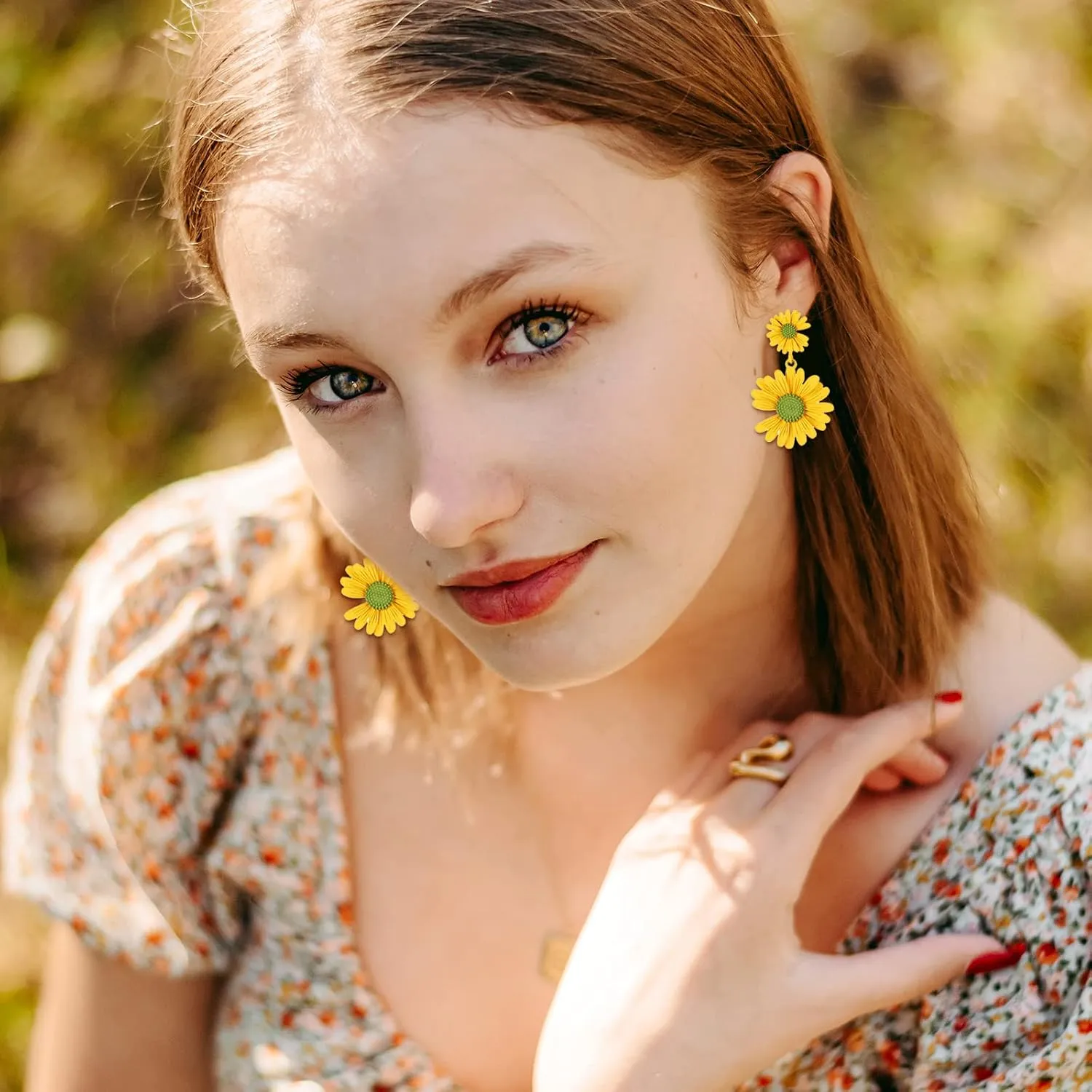 Daisy Earrings Colorful Daisy Flower Dangle Earrings for Women Cute Boho Earrings 70s 80s Earrings Jewelry Gifts for Women Trendy