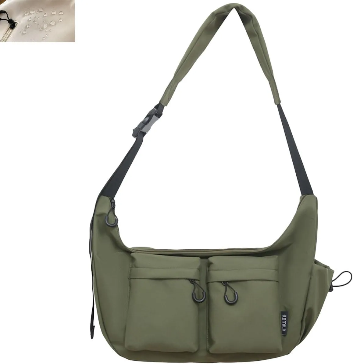 Dallaswind Large Capacity Vintage Canvas Messenger Crossbody Satchel Bag