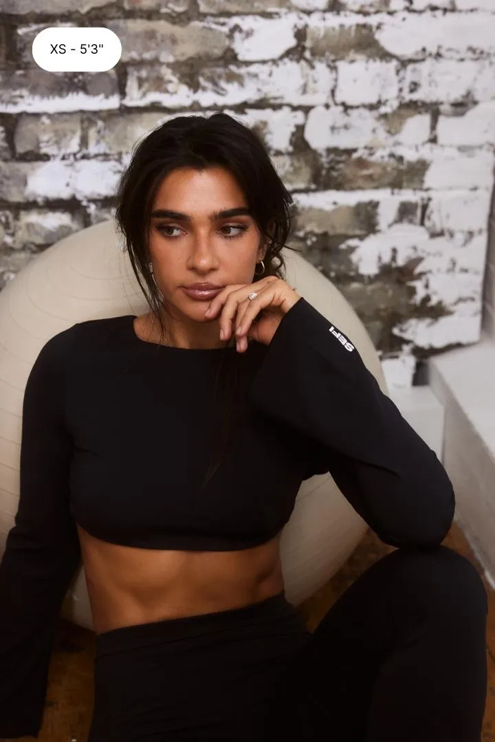 Define Bell Sleeve Top - Jet Black