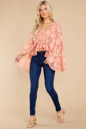 Demeter Peach Woven Top