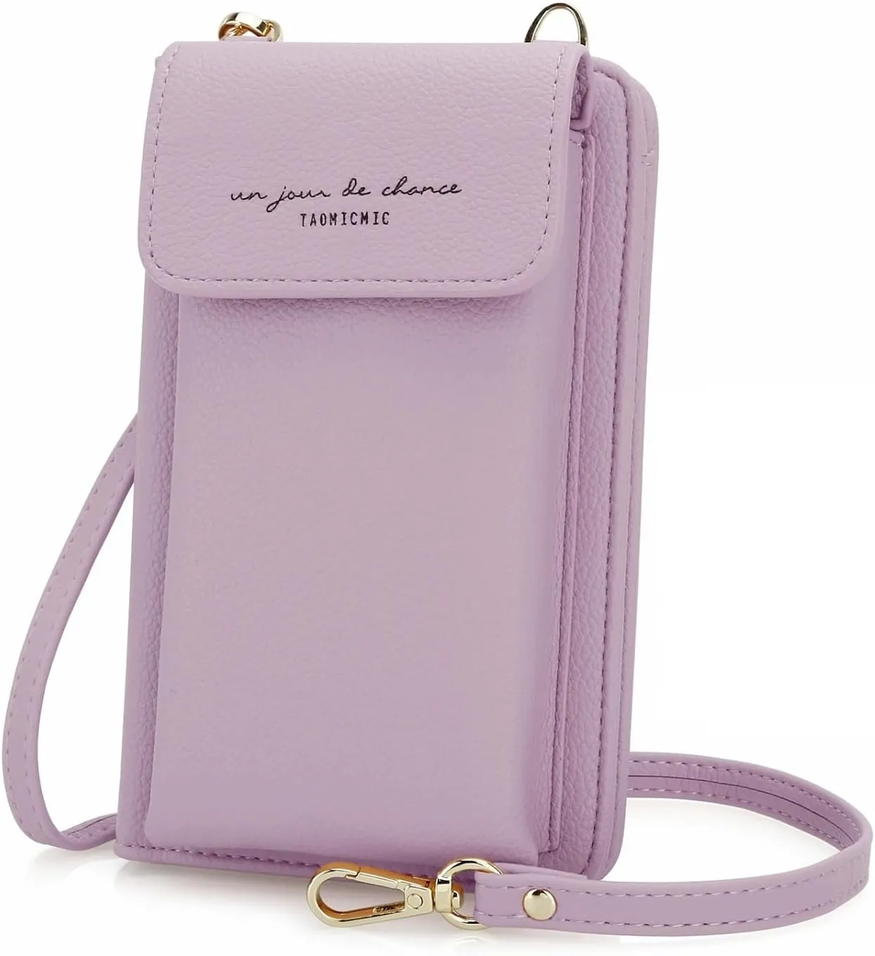DOB SECHS Leather Passport Wallet Crossbody Phone Bag, RFID Blocking Passport Holder Credit Cards Case for Women