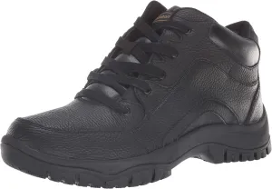 Dr. Scholl's Shoes Men's Charge Slip-Resistant Work Boot, Black Leather, 10 Wide