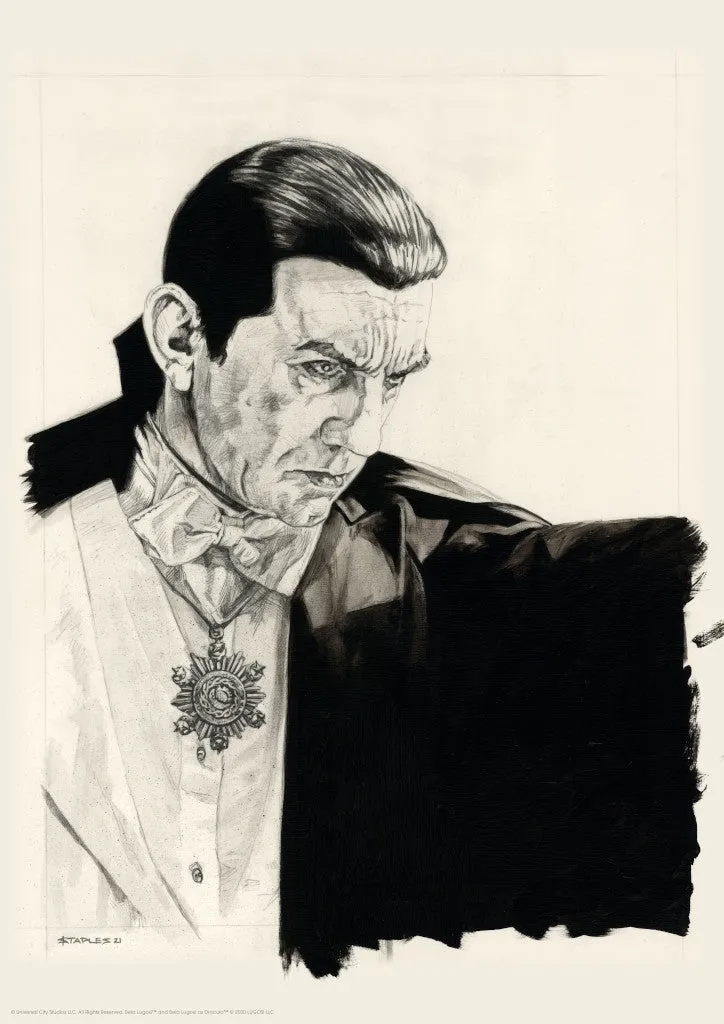 Dracula and Frankenstein Original Portrait Print Set
