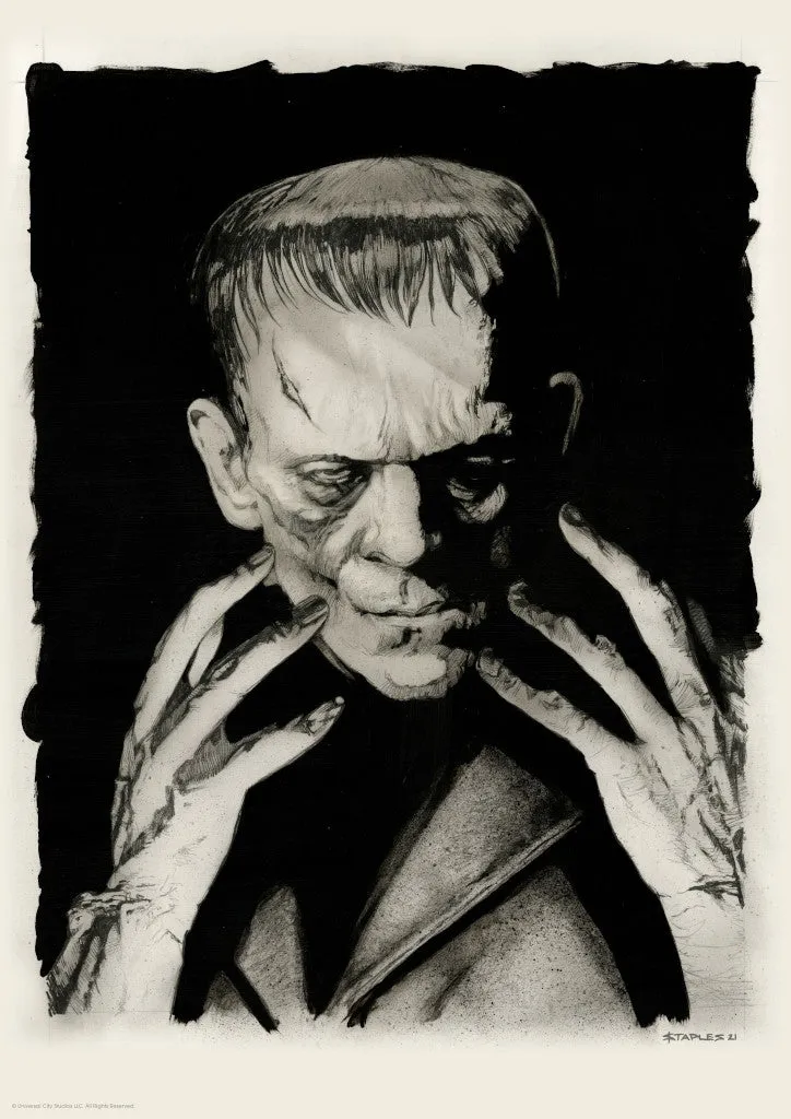Dracula and Frankenstein Original Portrait Print Set