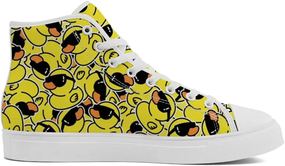 Duck High Top Canvas Shoes for Men Women High Top Sneakers Casual Shoes Gifts for Boys Girls