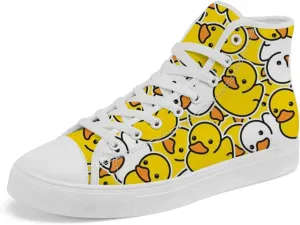 Duck High Top Canvas Shoes for Men Women High Top Sneakers Casual Shoes Gifts for Boys Girls