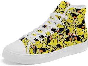 Duck High Top Canvas Shoes for Men Women High Top Sneakers Casual Shoes Gifts for Boys Girls