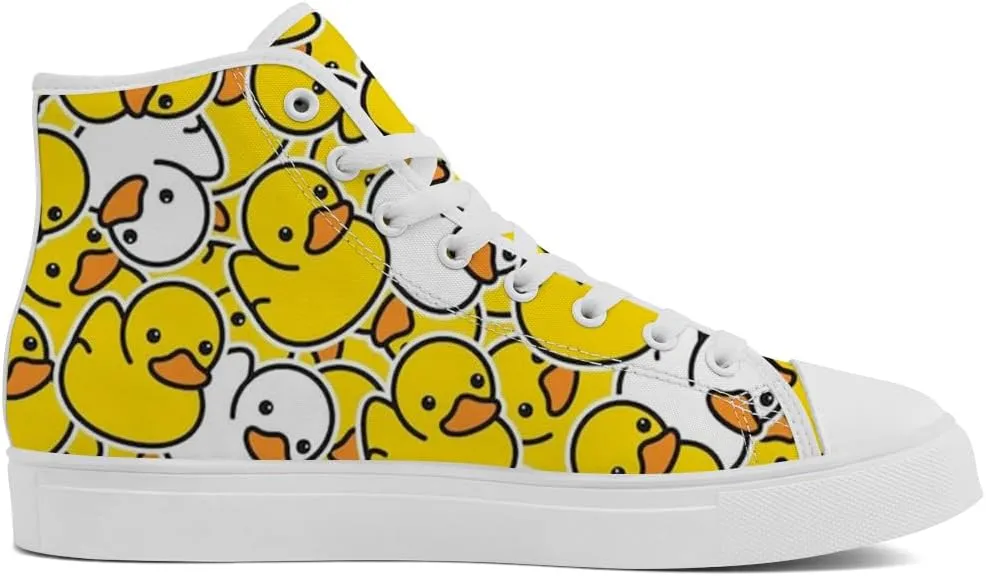 Duck High Top Canvas Shoes for Men Women High Top Sneakers Casual Shoes Gifts for Boys Girls