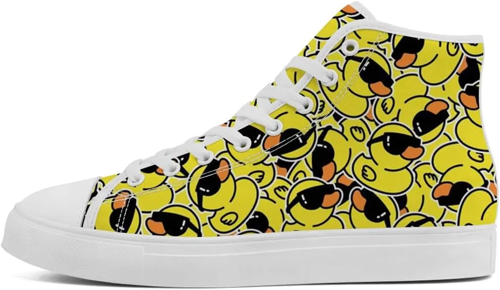 Duck High Top Canvas Shoes for Men Women High Top Sneakers Casual Shoes Gifts for Boys Girls