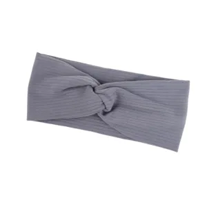 Elegant Pure Cotton Elastic Headband for Women Hair Band Knotted Headwrap Hair Hoops