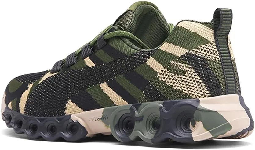 ESXGED Womens Camouflage Running Sneakers Mens Breathable Trail Hiking Walking Shoes Non Slip Casual Workout Footwear