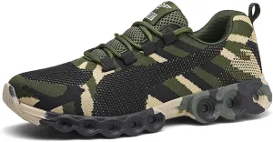 ESXGED Womens Camouflage Running Sneakers Mens Breathable Trail Hiking Walking Shoes Non Slip Casual Workout Footwear