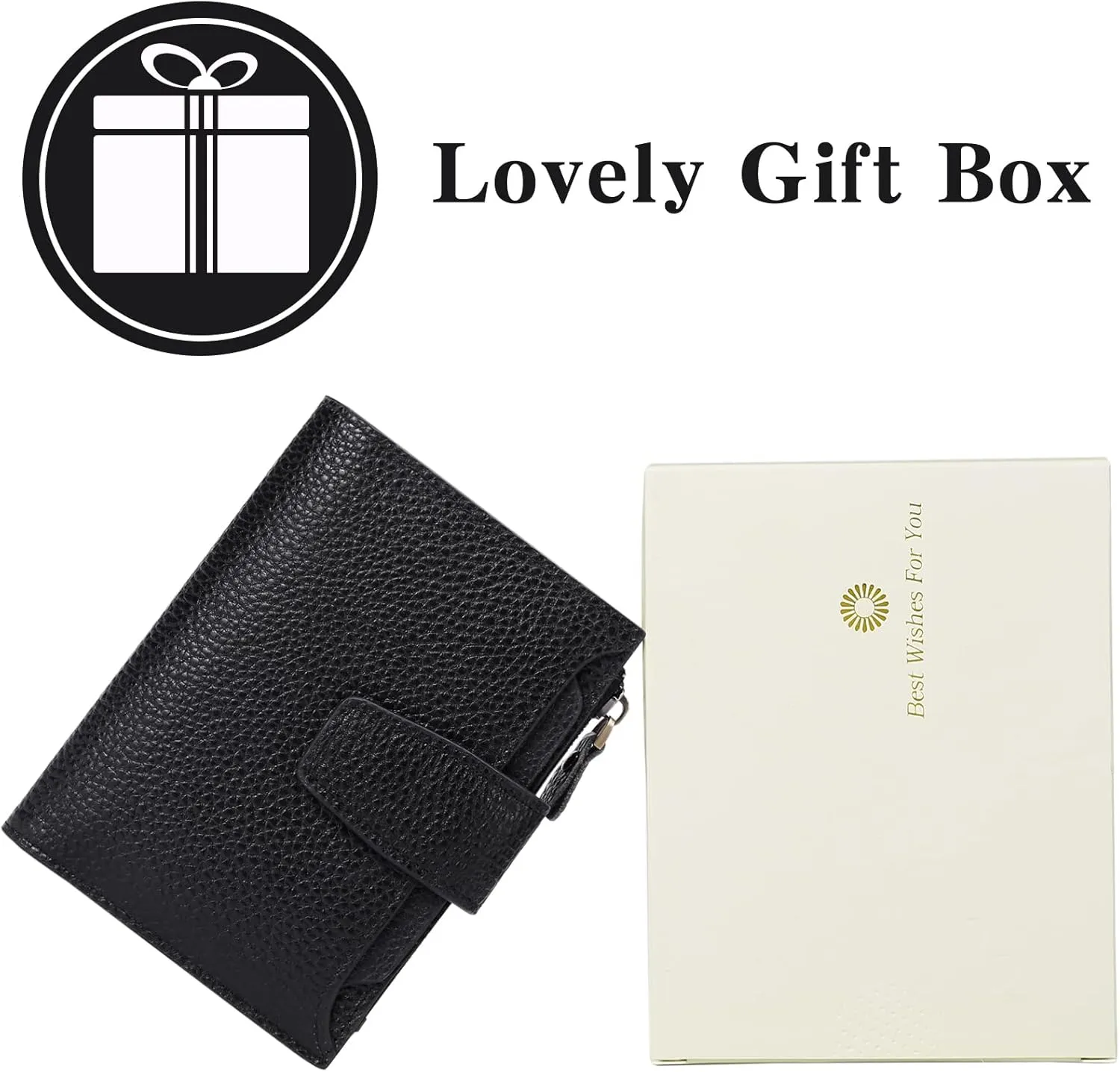 Falan Mule Women's Genuine Leather Wallet, Compact Size, RFID Blocking, Includes Coin Pouch, Card Holders, 14 Slots