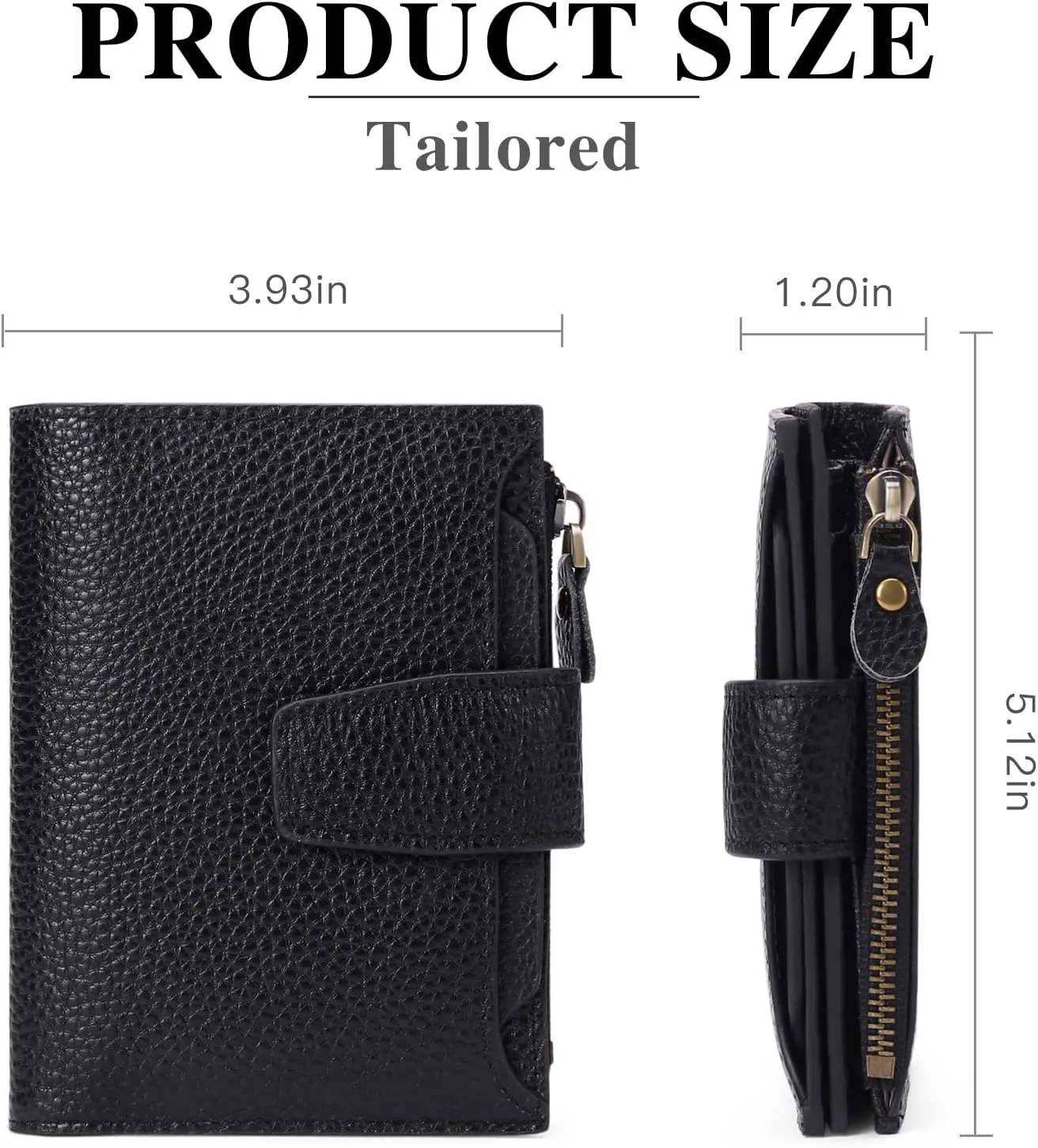 Falan Mule Women's Genuine Leather Wallet, Compact Size, RFID Blocking, Includes Coin Pouch, Card Holders, 14 Slots