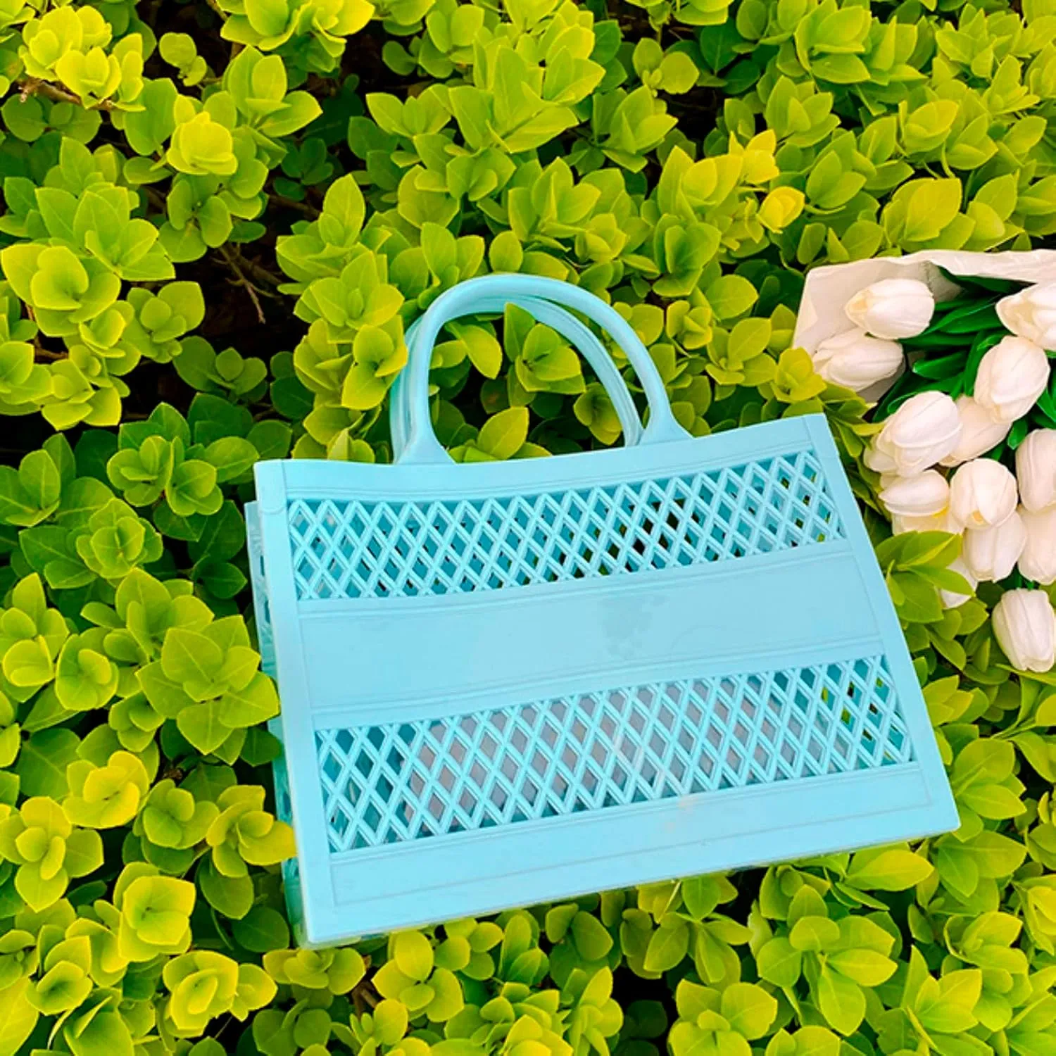 Fashion Big Capacity PVC Shopping Tote Bag Rubber Silicone Beach Bag Go Power Sports Clutch Shoulder Messenger Bags