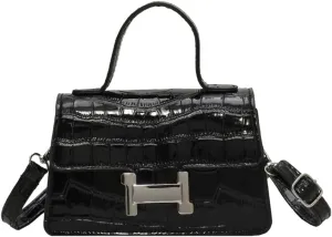 Fashion Shoulder Crossbody Bag for Women Vegan Leather Y2k Purse Small Totes Crocodile Handbag Satchel Clutch