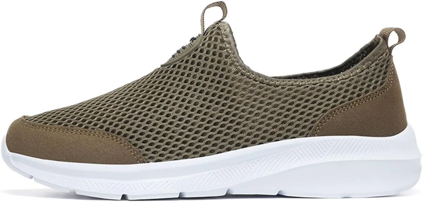 Fashion Summer Men Breathable Mesh Shallow Lace Up Casual Shoes Mens Classic Leather Sneaker