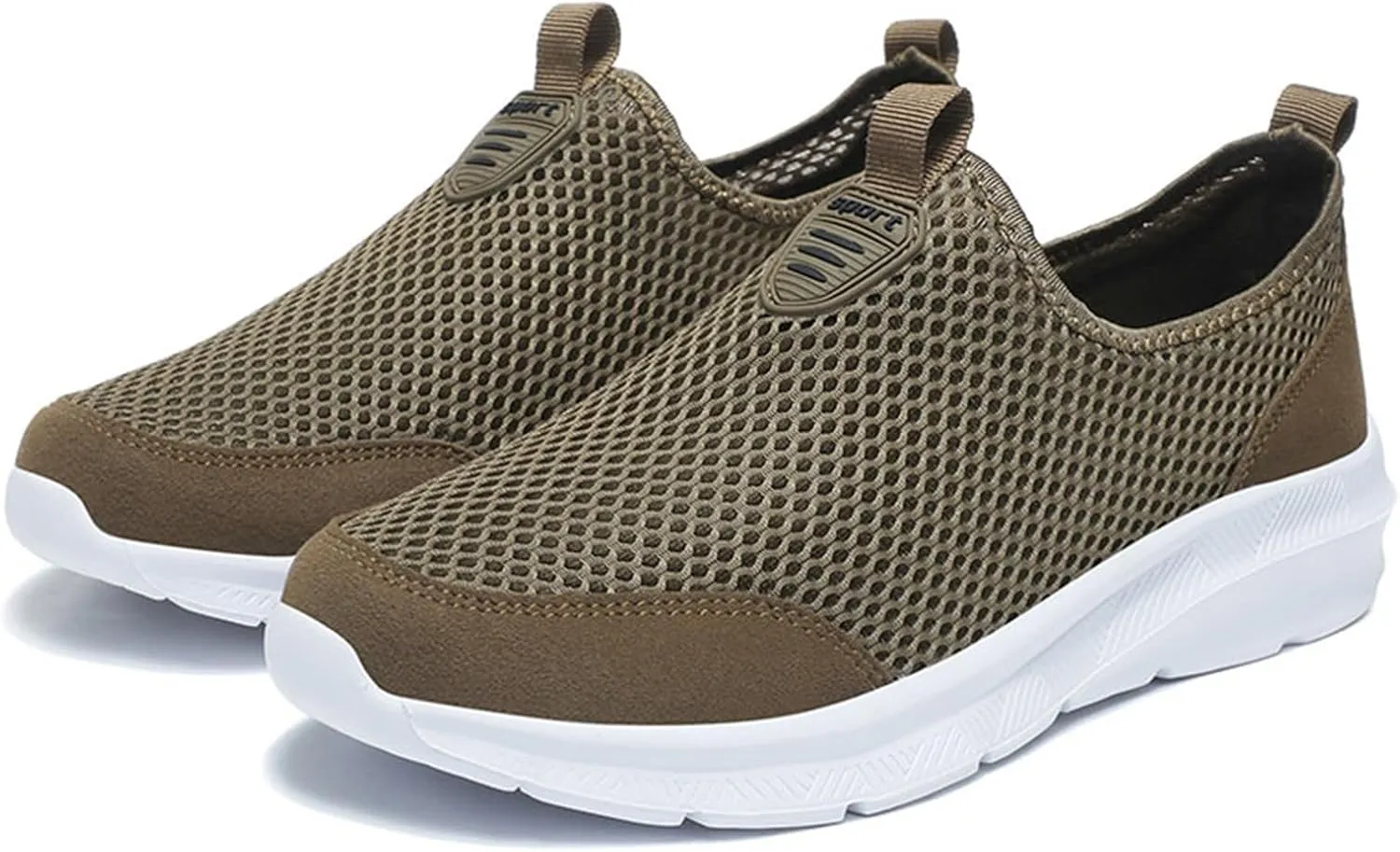 Fashion Summer Men Breathable Mesh Shallow Lace Up Casual Shoes Mens Classic Leather Sneaker