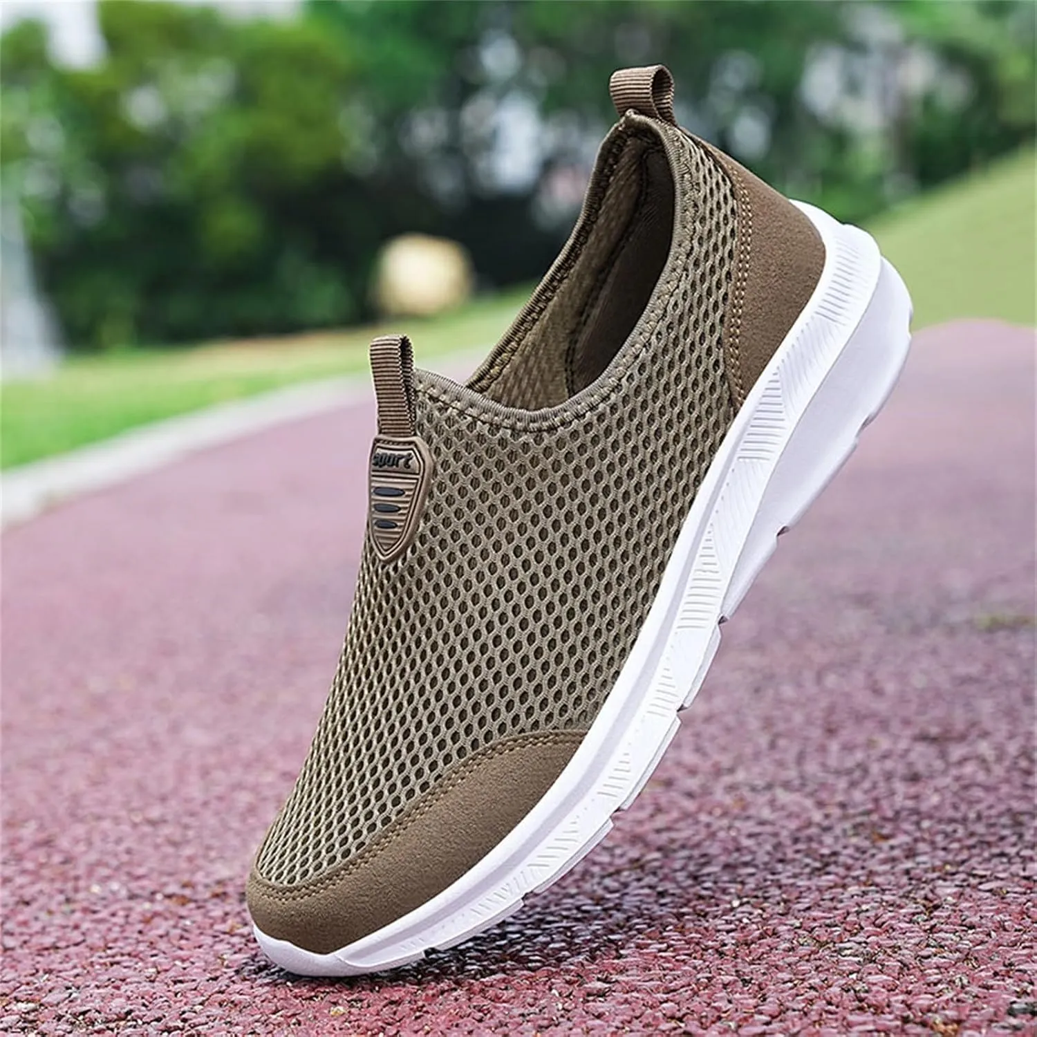 Fashion Summer Men Breathable Mesh Shallow Lace Up Casual Shoes Mens Classic Leather Sneaker